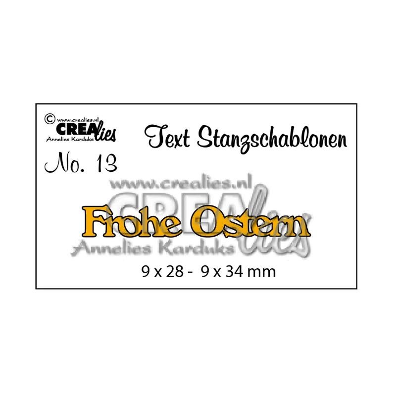 Stanzen: Crealies - Stanzschablone No.13 - Frohe Ostern