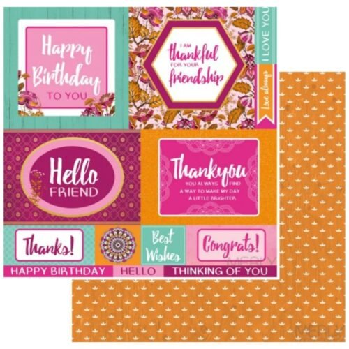 Designpapier: Kaisercraft – Bombay Sunset Kollektion – Party