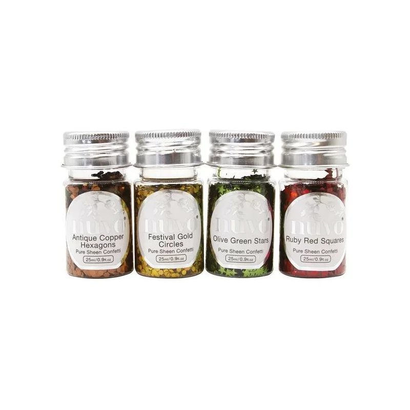 Nuvo - Pure Sheen Confetti - Jingle Bells - 4er Pack