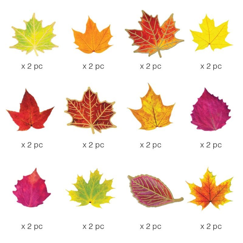 Paper House Scrapbook Stickers – Fall Leaves Die Cut Sticker Pack