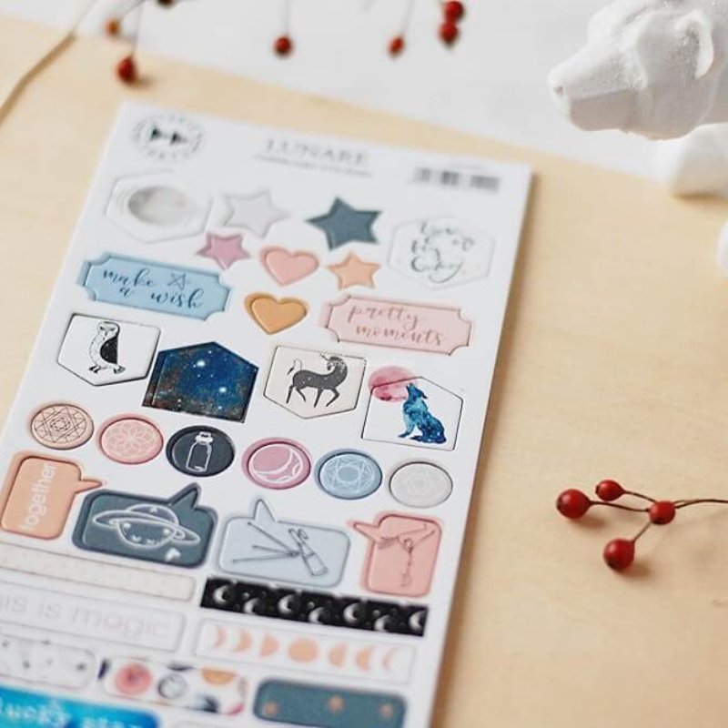 Studio Forty – Lunare – Chipboard Sticker