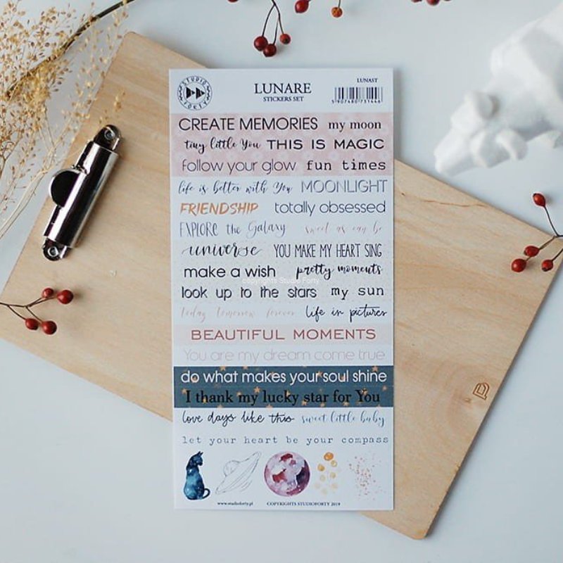 Studio Forty – Lunare – Sticker Set – Phrases