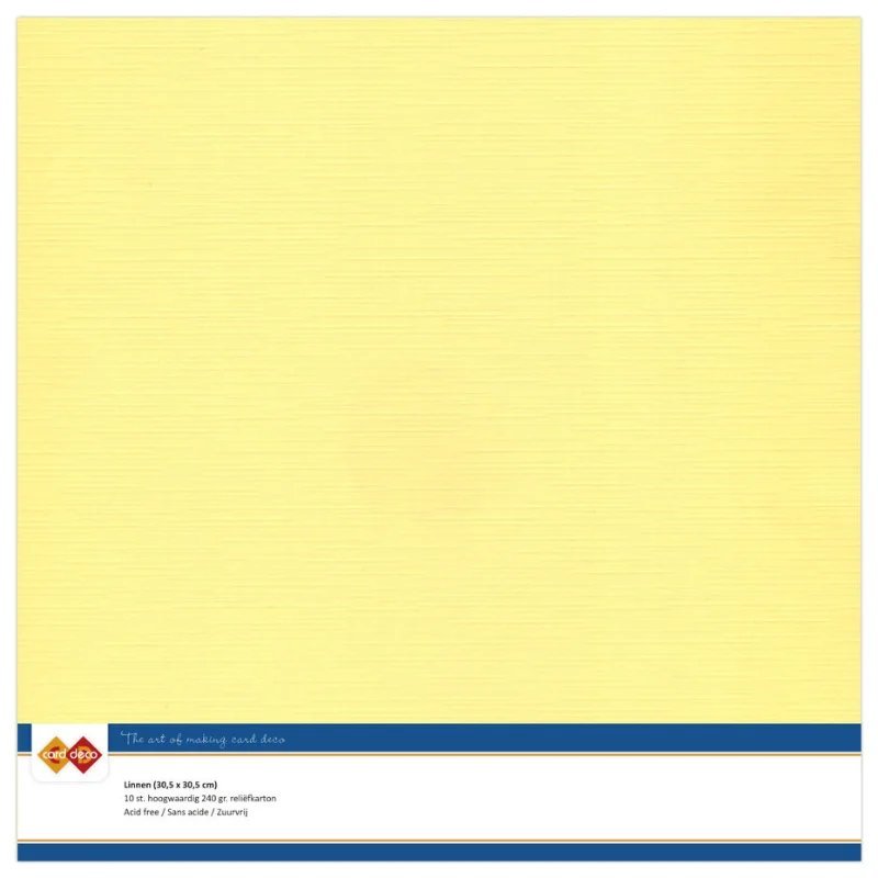 Papier: Card Deco – Leinenkarton- Gelb