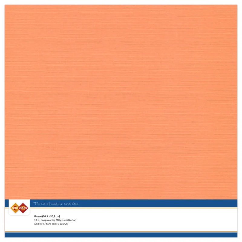 Papier: Card Deco – Leinenkarton – Softe Orange