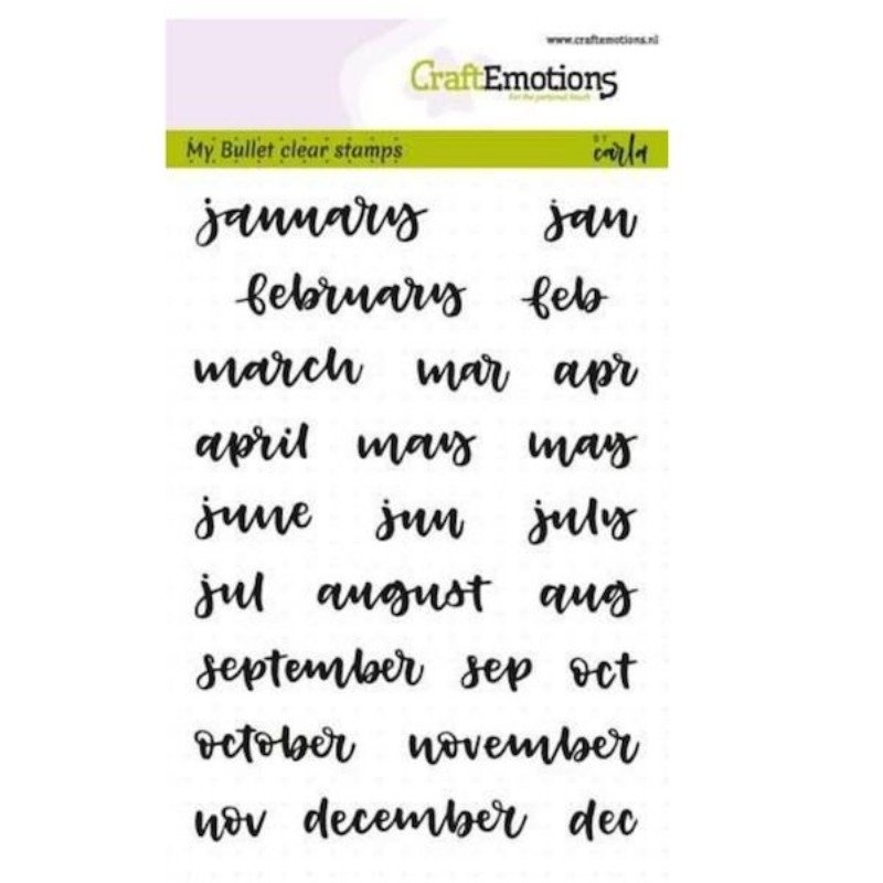 Acrylstempel: CraftEmotions My Bullet  – Months 5