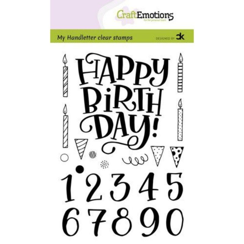 Acrylstempel: CraftEmotions – Handletter Birthday
