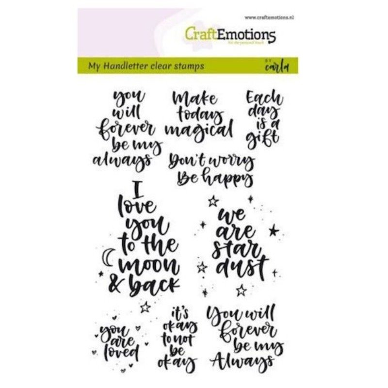 Acrylstempel: CraftEmotions – My Handletter – Happy Feelings