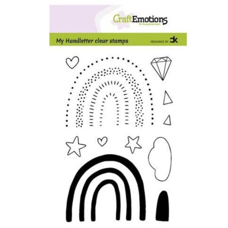 Acrylstempel: CraftEmotions – My Handletter – Rainbow 3