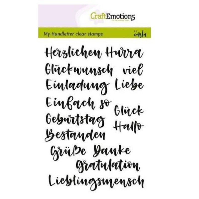 Acrylstempel: CraftEmotions – My Handletter – Glückwunsch