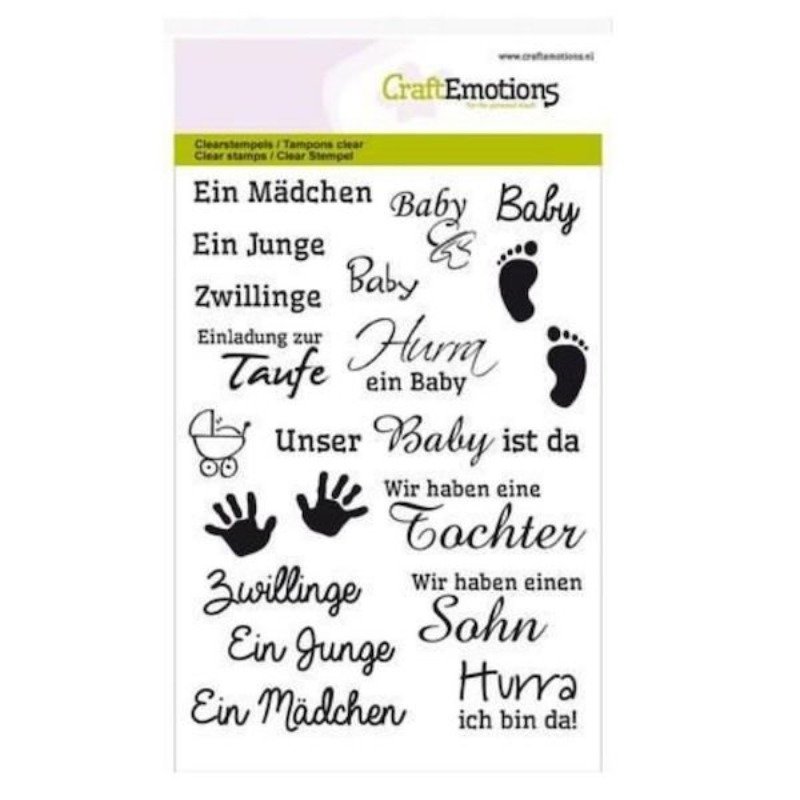 Acrylstempel: CraftEmotions – Texte Baby