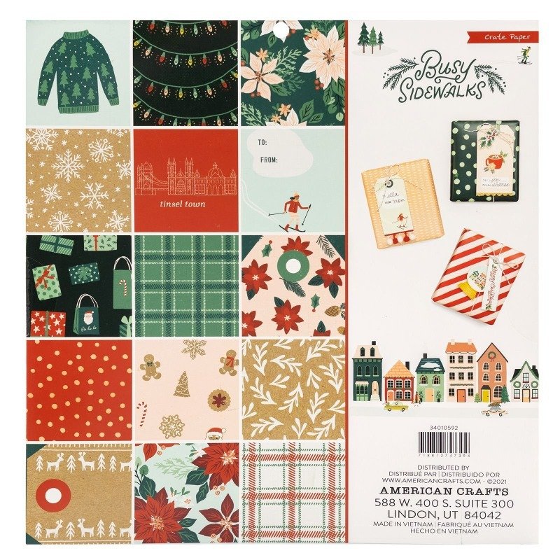 Papierblock: Crate Paper - Busy Sidewalks - Paper Pad - 12 x 12 Inch – Bild 3