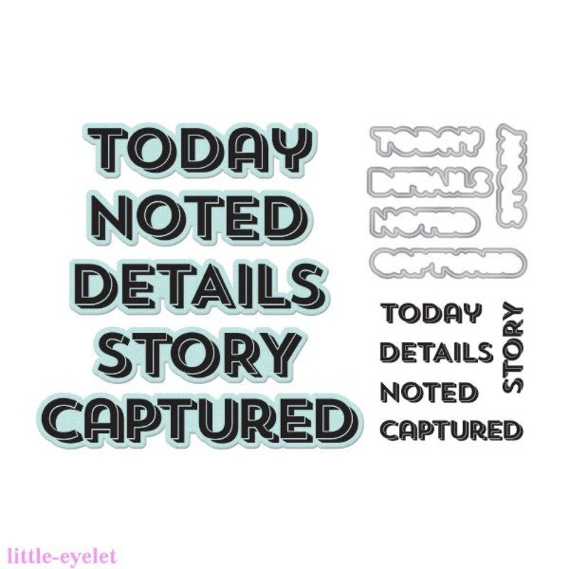 We R Memory Keepers Die & Stamps – Noted – Stanzschablonen mit Stempel