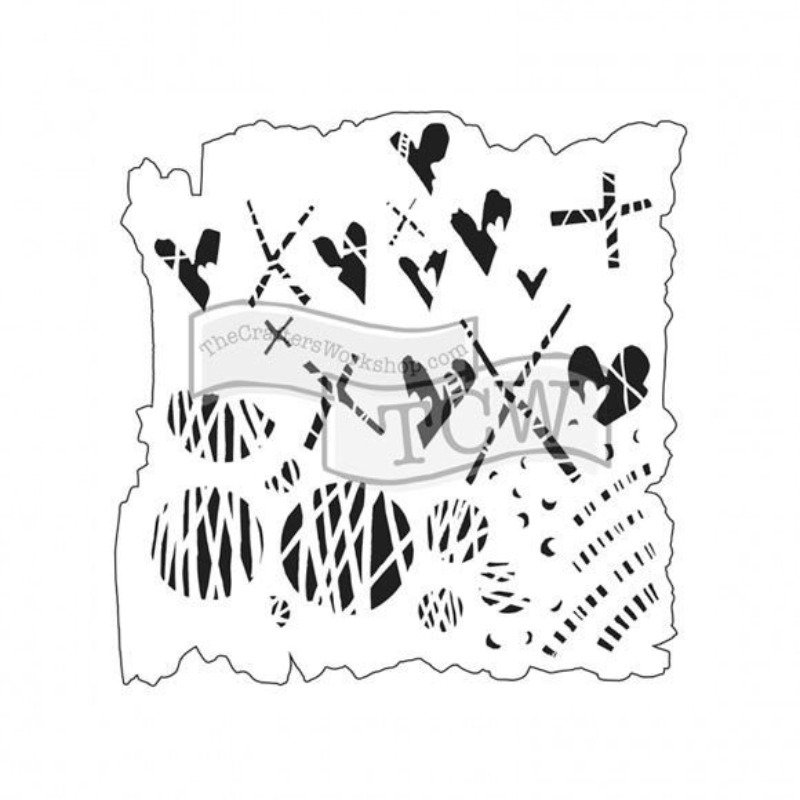 The Crafter´s Workshop - 6 x 6 Inch Stencil - Graffiti Kisses