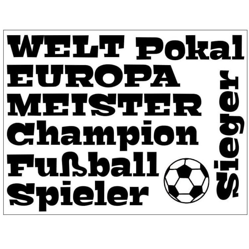 Gummistempel: Eingebrannt – Fußballtexte