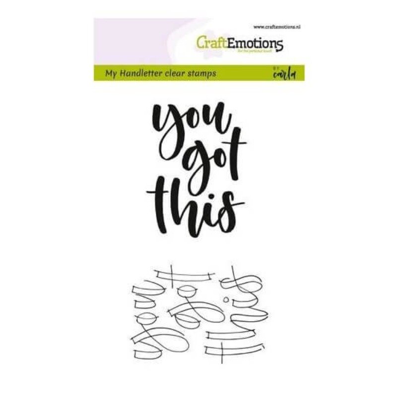 Acrylstempel: CraftEmotions –  Handletter by Carla  -You got this