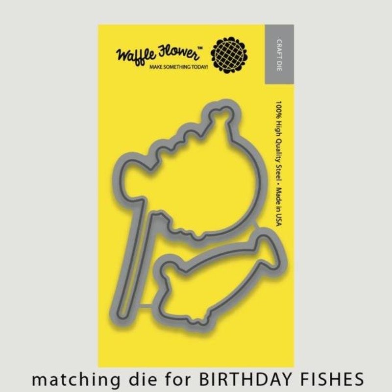 Waffle Flower – Dies Set – Birthday Fishes 2 pcs
