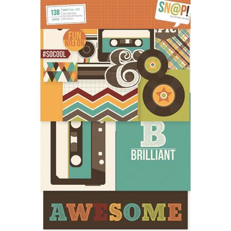 Simple Stories - SN@P! Pack Epic - 138 pcs Cards, Squares, Bits & Pieces – Bild 2