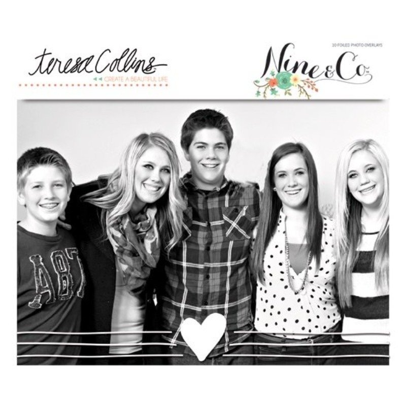 Transparente Foto Verzierung: Teresa Collins - Nine & Co - 10 Foiled Photo Overlays