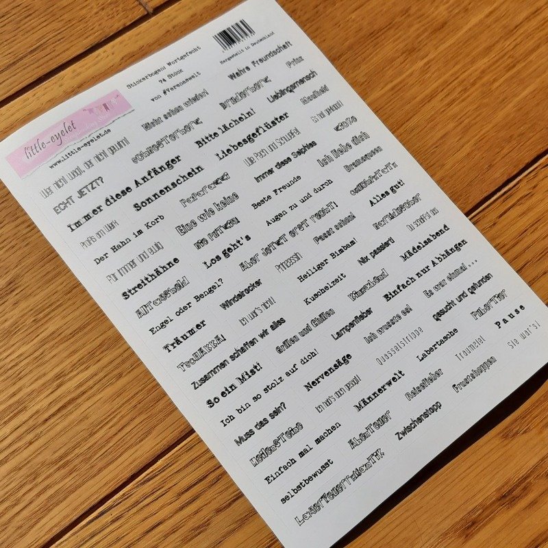 Stickerbogen Wortgefecht 74 pcs