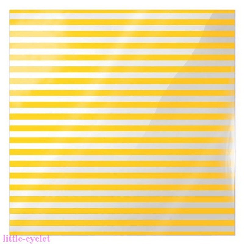 We R Memory Keepers – Clearly Bold – Neon Yellow Stripe – Acetate Paper 12×12 Inch