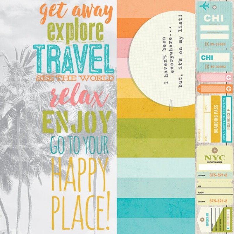 Simple Stories – You Are Here – 2×12, 4×12 & 6×12 Elements Paper 12 x 12 Inch