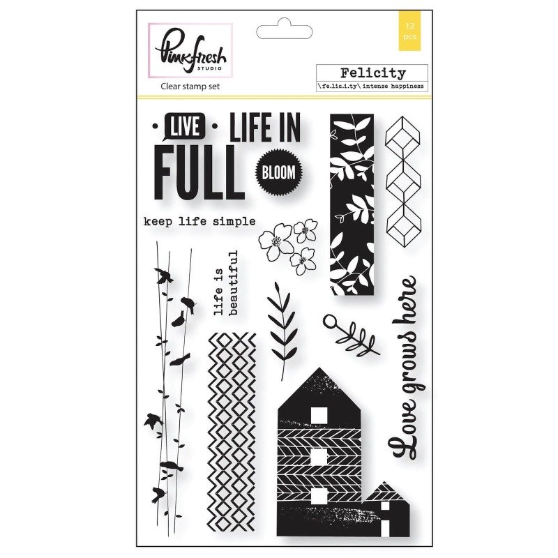 Acrylstempel: Pinkfresh Studio – Felicity – Intense Happiness