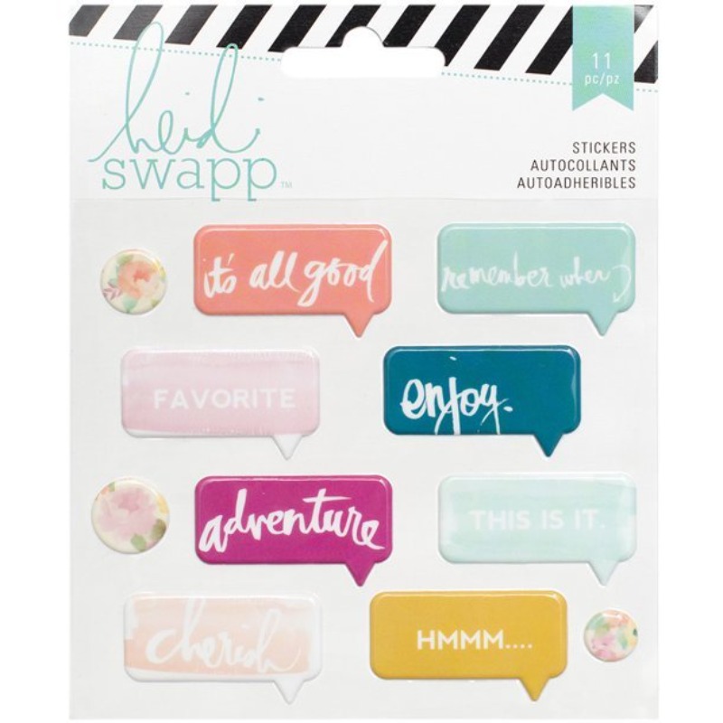 Heidi Swapp – Wanderlust – Puffy Stickers 11 pcs