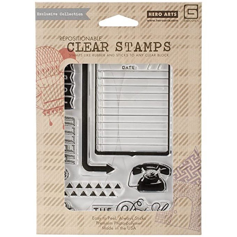 Acrylstempel: Hero Arts by Basic Grey – The Details – 9 Stück