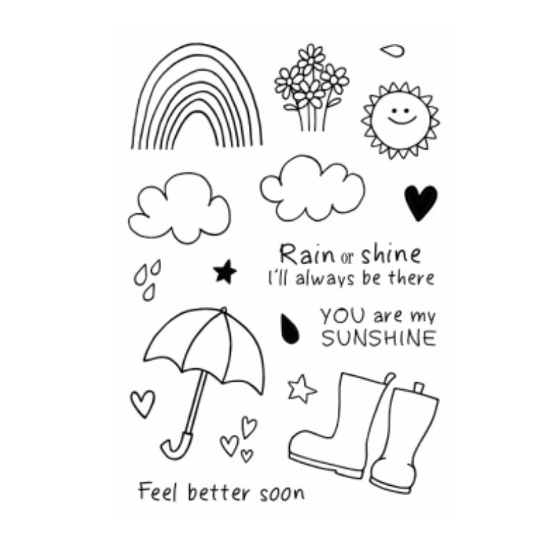 Acrylstempel: Jane’s Doodles – Rain or Shine