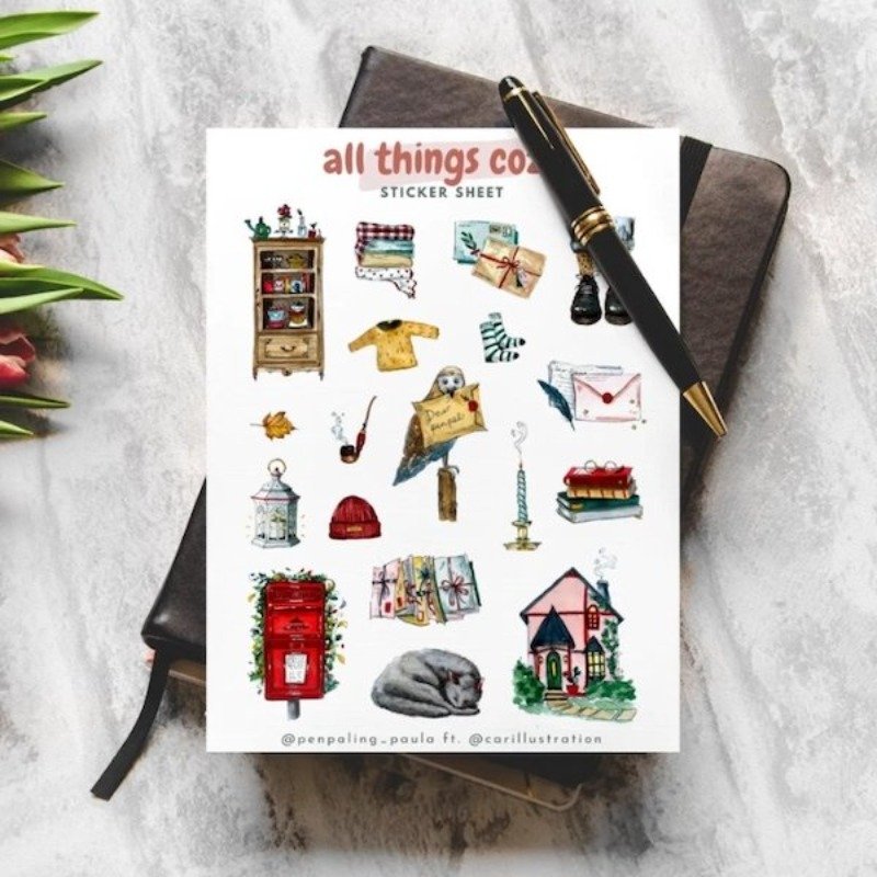 Aufkleber: Penpaling Paula – All Things Cozy