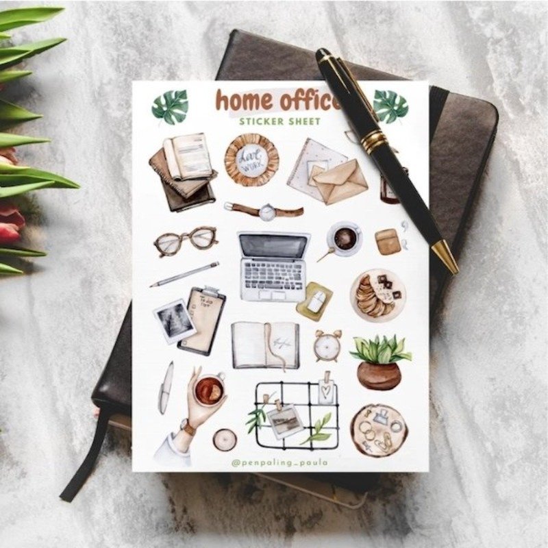 Aufkleber: Penpaling Paula - Home Office