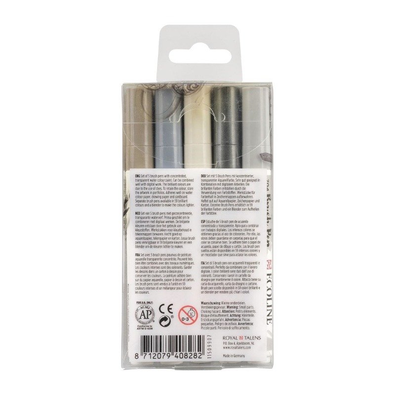 Royal Talens – Ecoline – Brush Pen Set Grau