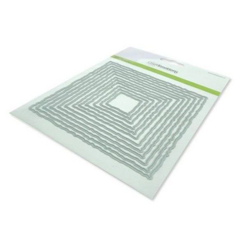 CraftEmotions Big Nesting Dies – Deckle Quadrate Card