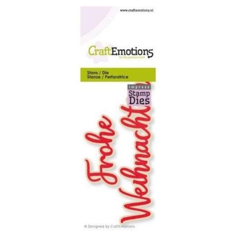 CraftEmotions - Impress Stanze / Dies - Frohe Weihnachten