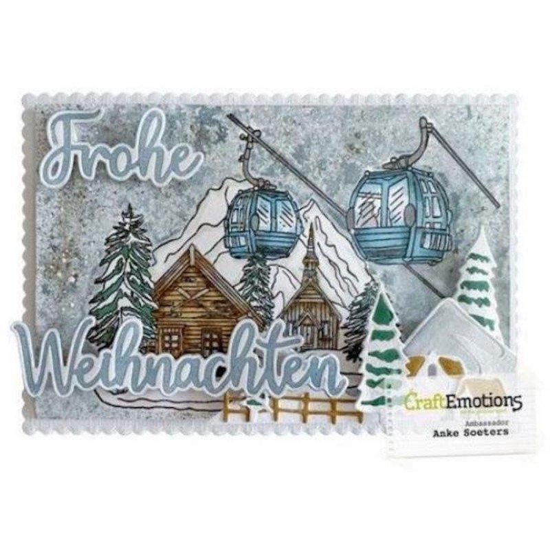 CraftEmotions - Impress Stanze / Dies - Frohe Weihnachten – Bild 2