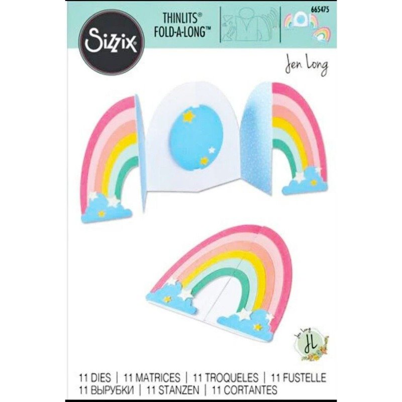 Stanzen: Sizzix Thinlits – Dies – Regenbogen Karte