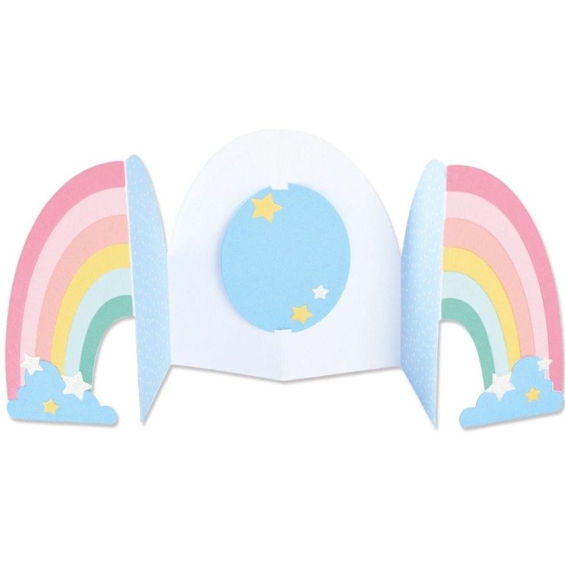 Stanzen: Sizzix Thinlits – Dies – Regenbogen Karte