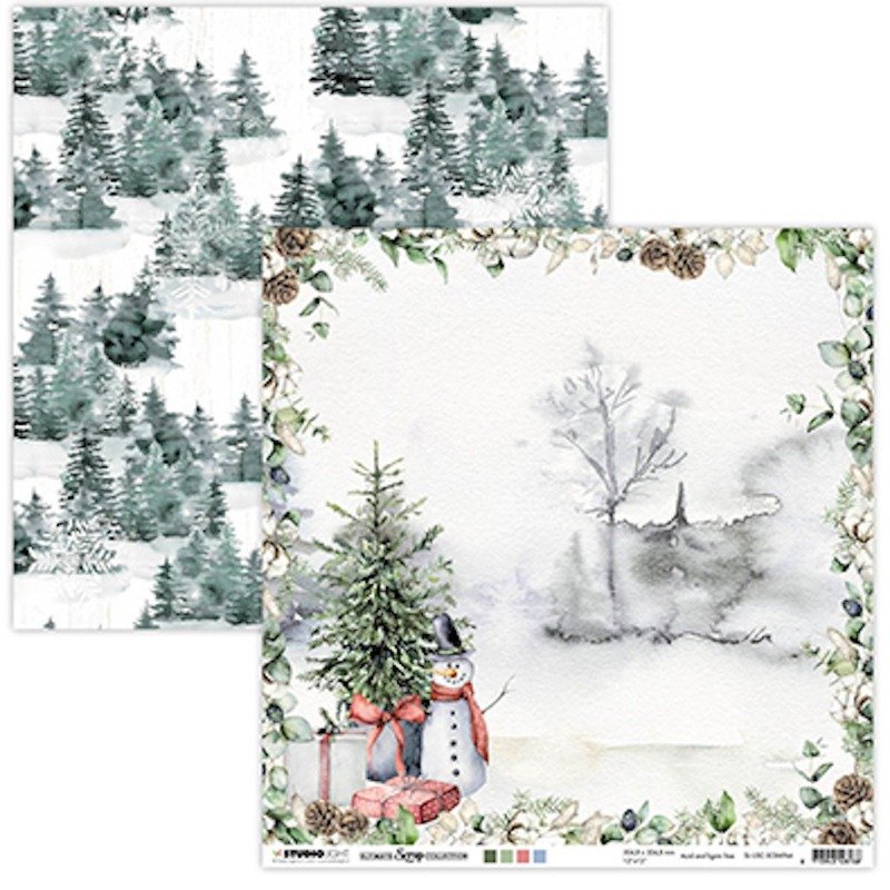 Studio Light – Ultimate Scrap Collection  Weihnachten- Scrap No. 64 – 12 x 12 Inch Papier