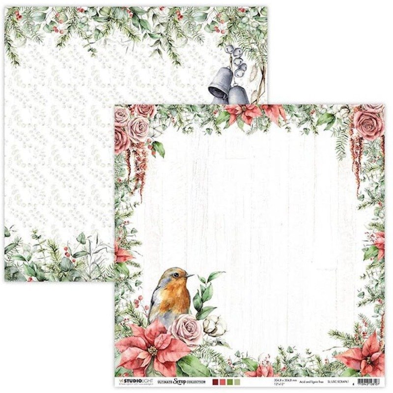 Studio Light – Ultimate Scrap Collection Weihnachten – Scrap No. 61 – 12 x 12 Inch Papier