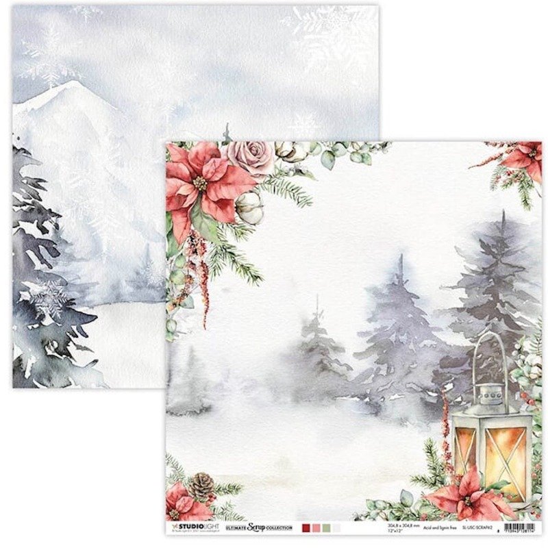 Studio Light – Ultimate Scrap Collection Weihnachten – Scrap No. 62 – 12 x 12 Inch Papier