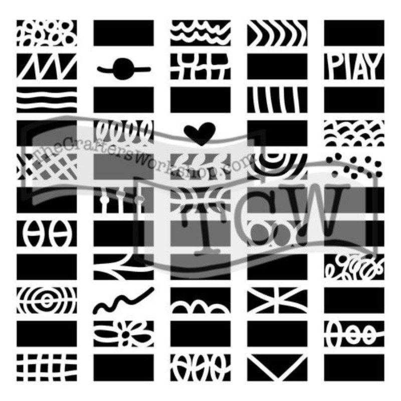 Schablone: The Crafter´s Workshop – Stencil – Mini Doodle Borders