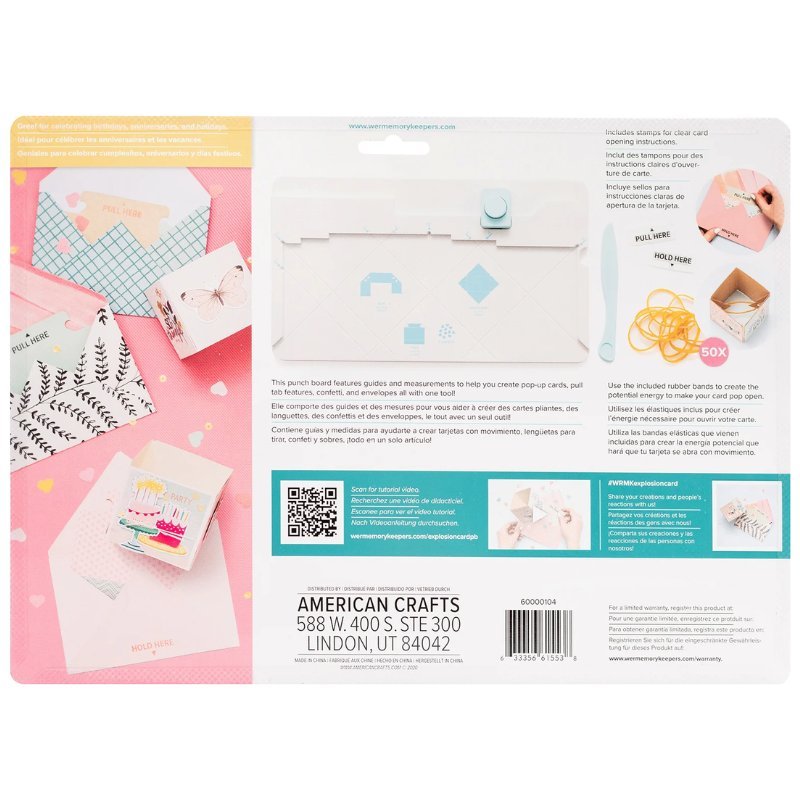 Punchboard: We R Makers – Explosions Karten Punch Board
