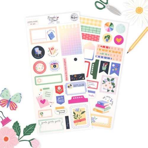 Aufkleber: Pinkfresh Studio – Fresh Start – Cardstock Sticker