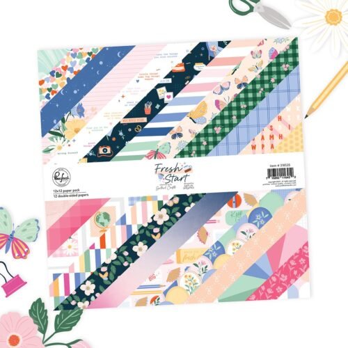 Papierblock: Pinkfresh Studio – Fresh Start – 12 x 12 Inch Paper Pad