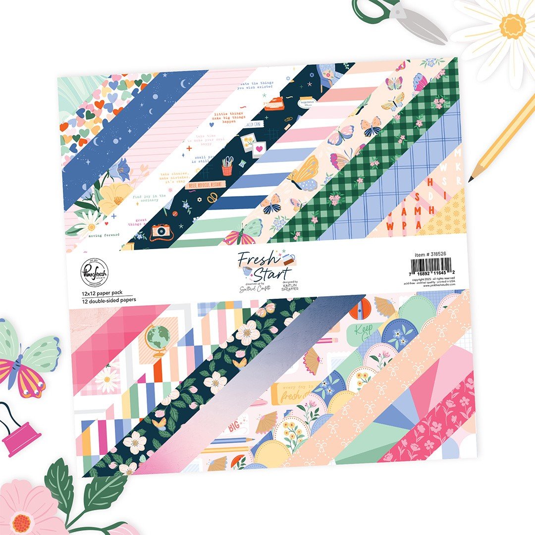 Papierblock: Pinkfresh Studio - Fresh Start - 12 x 12 Inch Paper Pad