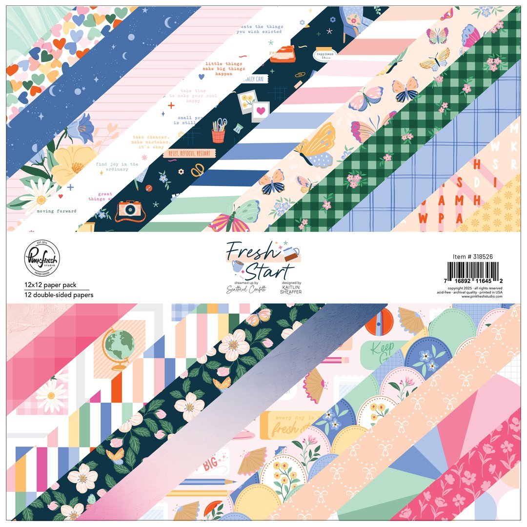 Papierblock: Pinkfresh Studio - Fresh Start - 12 x 12 Inch Paper Pad – Bild 2