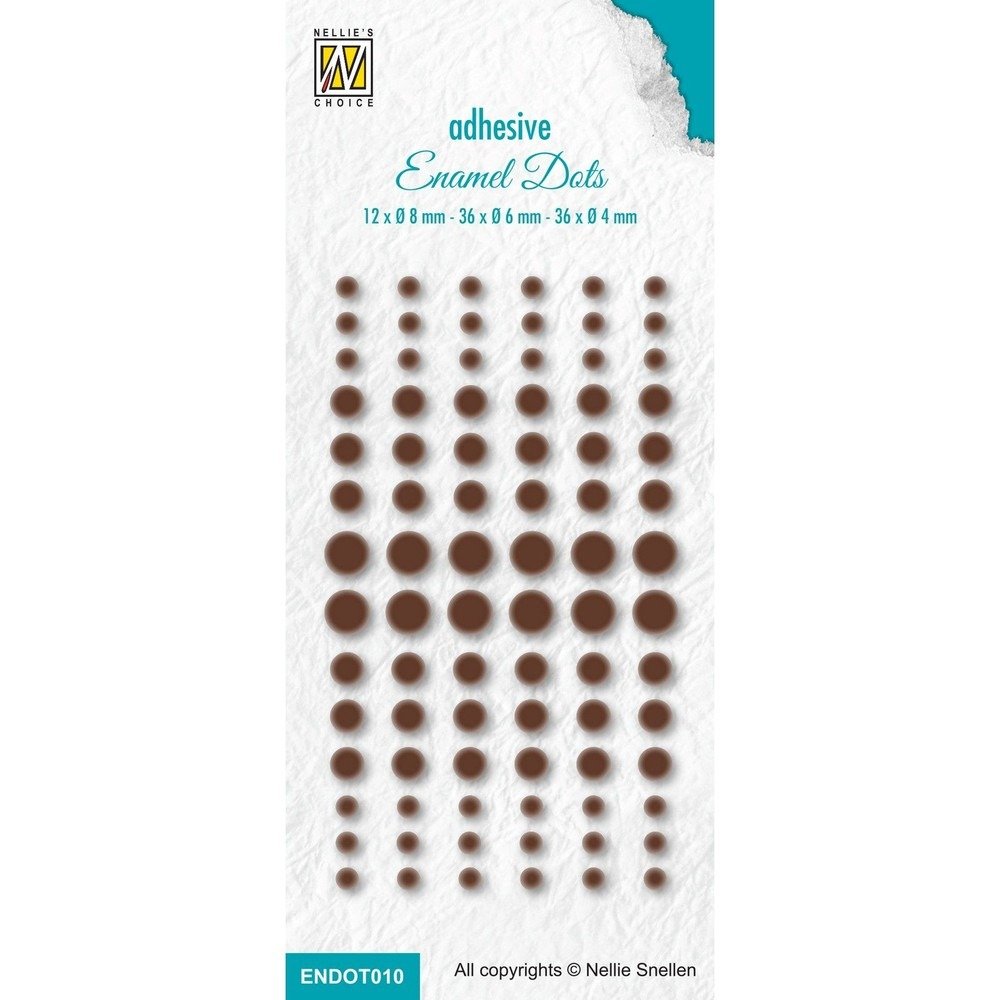 Klebepunkte: Nellie's Choice – Enamel Dots – Braun