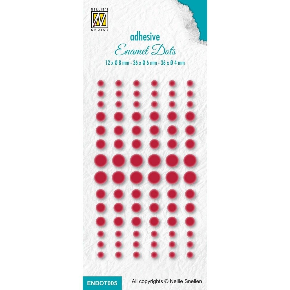 Klebepunkte: Nellie's Choice – Enamel Dots – Rot