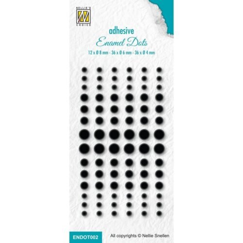 Klebepunkte: Nellie’s Choice – Enamel Dots – Schwarz