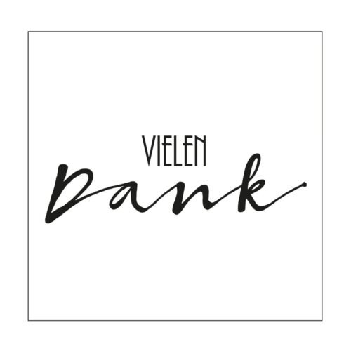 Prägeschablone: Mundart Stempel – vielen Dank